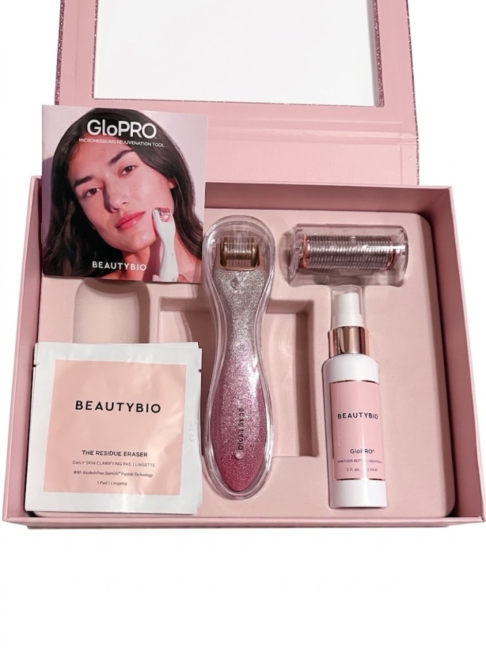New Beauty Bio GloPro Microneedling Tool with Face & Body Attachments
